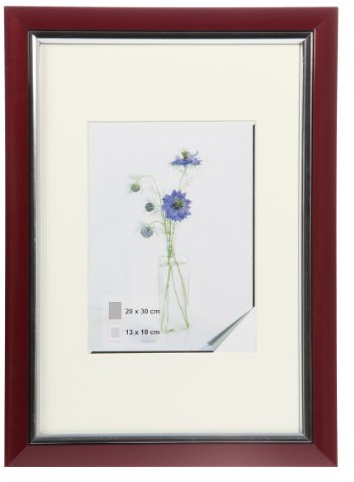 Classic Style Bilderrahmen aus Kunststoff in 13x18 bis 50x70 Foto Rahmen: Farbe: Bordeaux | Format: 40x50