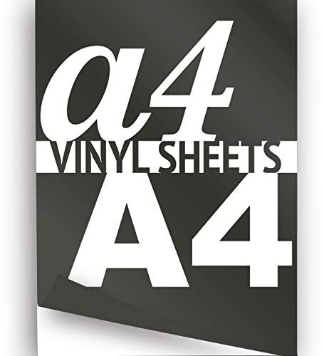 A4 nero opaco 297 x 210 mm 10 fogli confezione 10 x foglio di vinile autoadesivo, alta qualità 5 – 7YR di