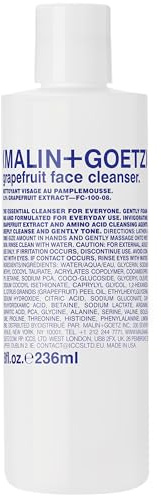 MALIN+GOETZ Grapefruit Face Cleanser | Gentle 3-in-1 Foaming Gel Vitamin-Rich Grapefruit, Amino Acids + Coconut-Based Surfactants | Purifies, Balances + Brightens | Vegan + Cruelty-Free (8 Fl Oz)