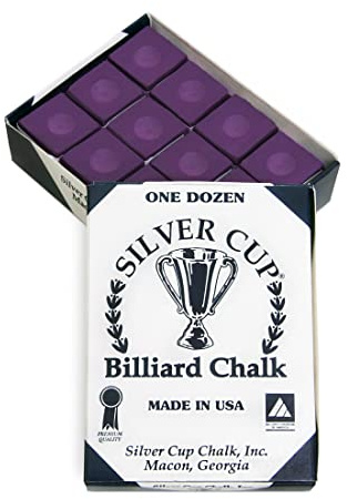 Silver Cup Billiard CHALK - ONE DOZEN
