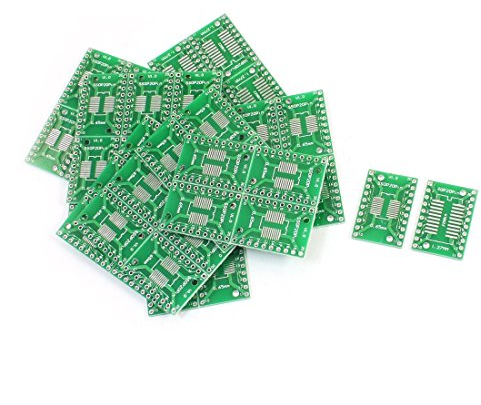 sourcing map 50Pcs SOP20 SSOP20 TSSOP20 0.65mm 1.27mm zu DIP20 2.54mm PCB Adapter Konverter DE de