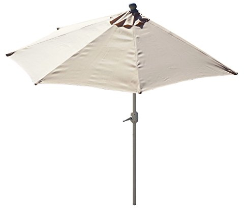 Ombrellone da parete balcone salvaspazio mezzaluna semicircolare Parla 135x260x252cm avorio senza base