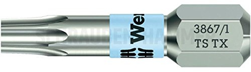 WERA-WERK HERMANN WERNER GMBH & CO.KG 71033 Bit TX Gr.15 L.25mm VA 0,6 cm (0,25 Zoll) 6KT m.Torsionszone WERA DIN3126-C 6,3