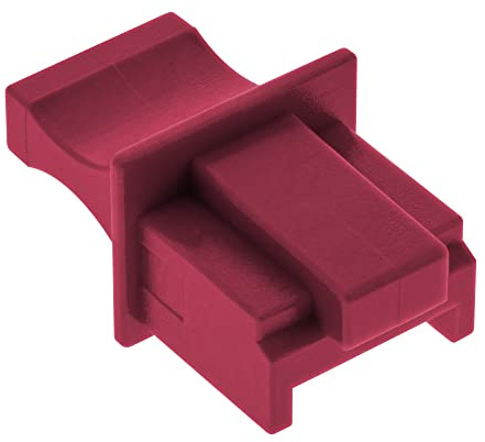 InLine 59942M 10er Blister Staubschutz, für RJ45 Buchse, dunkelrot, Mittel
