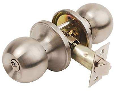 Excel Architectural Entrance Bala Knobset with Adjustable Latch, Satinless, Satin Stainless Steel