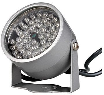BW® Infrared Illumination Light with 48 IR LEDs for Night Vision CCTV Camera - Silver