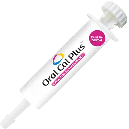 Breeder's Edge Oral Cal Plus Gel, Whelping and Queening Calcium Supplement Gel for Dogs and Cats Delivers 3 Calcium Sources in Labor to Support Strong and Normal Contractions, 15ml Paste
