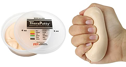 CanDo TheraPutty Antimikrobiell - Therapie-Knetmasse - 170 g - Beige (extra leicht)