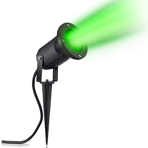 Auraglow Garten Erdspieß Strahler Doppelpack, Grüne GU10 Lampen, IP65