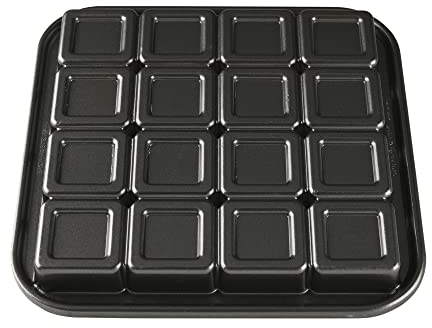 Nordic Ware Brownie Bites Cake Pan, Brownie Cake Mould Tray, Cast Aluminium Cake Tin, Muffin Tray for Brownies, Made in The USA Colour: Graphite 84624