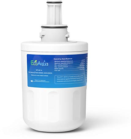 EcoAqua EFF-6011A Fridge Water Filter Compatible with Samsung DA29-00003G, HAFCU1/XAA, HAFIN2/EXP, DA97-06317A, DA29-00003A, DA29-00003B, APP100/1, DA61-00159, SGF-DSB20, WSS-1 (1)