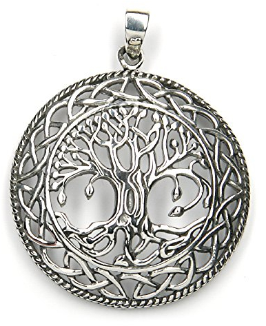 Drachensilber Keltischer Schmuck Lebensbaum Kettenanhänger 925 Silber Schmuck Mittelalter Silberschmuck Silberanhänger Gothic