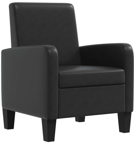vidaXL Sessel Schwarz Kunstleder