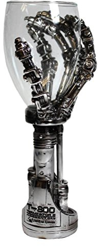 Nemesis Now B1457D5 Calice Terminator 19cm Argento, Resina w/Inserto in Acciaio Inox