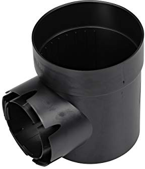 NDS 101* Round Spee-D Catch Basin Drain, 1 Outlet, Connects to 3-Inch and 4-Inch Drain Pipes, Manages Light Water Flows, 6-Inch, Plastic, Black