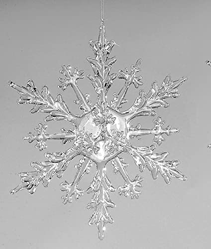 Fensterhänger Eiskristall klar 20 cm Acryl Kristall Optik Dekohänger Fensterdeko