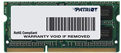 Patriot Memory Serie Signature SODIMM de bajo Voltaje Memoria RAM DDR3 1600 MHz PC3-12800 4GB (1x4GB) C11 - PSD34G1600L81S