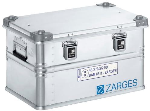 Zarges Kiste 40678, 550 x 350 x 310 mm 40678 (Targes GGV Aluminiumkiste Stapelbehälter Box Transportbox 8115T00193)