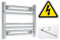 companyblue 350mm wide x 400mm high Prefilled Electric Heated Towel Rail Radiator Flat Chrome Bathroom Warmer