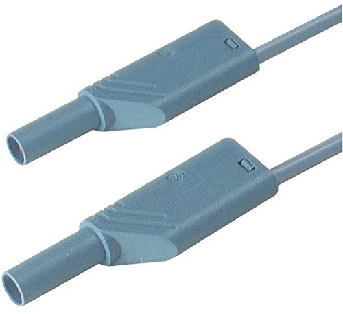 Aderendhülsen von Sicherheit [Stecker A Leiste 4 mm – Stecker A Leiste 4 mm] 2.00 m blau SKS Hirschmann MLS GG 200/2 5 BL