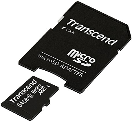Transcend 64GB microSDXC/SDHC Class 10 (Premium) with Adapter
