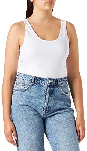 VERO MODA Womens Vmmaxi My Soft Uu Tank Top Noos Vest, White (Bright White), M UK