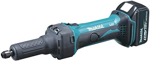 Makita – Batería amoladora recta 18 V/5,0 AH, incluye 2 baterías y cargador, 1 pieza, dgd800rtj, DGD800RTJ 350 wattsW, 18 voltsV