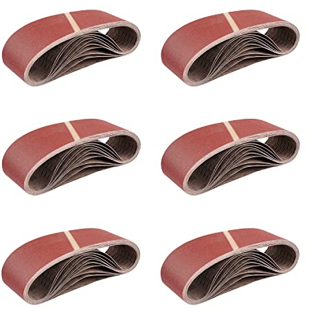 Bandes Abrasives en Tissu │ 10 pièces │ 75 x 533 mm │ grain 60 │ pour ponceuses à bande │ Papier Abrasif │ Ensemble de Bandes Abrasives