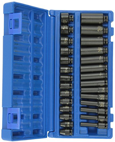 Grey Pneumatic (9728M 1/4 Drive 28-Piece Deep Length Metric Master Socket Set