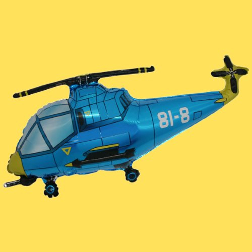 Folienballon Hubschrauber blau ca. 70x55cm