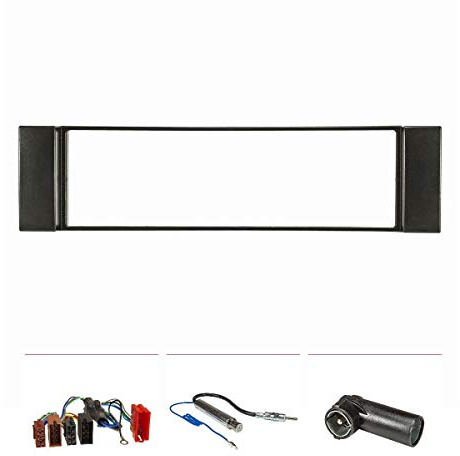 tomzz Audio 2403-008 Radioblende Set kompatibel mit Audi A3 8L Facelift A6 C5 4B Facelift Seat Toledo 1M2 Leon 1M1 mit Aktivsystemadapter ISO Antennenadapter Phantomeinspeisung DIN ISO