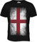 Candymix - England St George Faded Flag - Mens T Shirt Top T-Shirt, Size 2X-Large, Colour Black