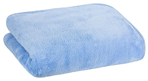 Floringo Luxus Well-Soft Wellness Decke 95° waschbar 150x200 Kuscheldecke extraweich blau