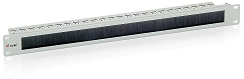 Equip 19 Kabeldurchführung 1HE mit Bürsteneinsatz schwarz