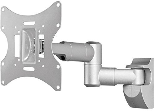Goobay 51885 TV EasyScope M doppelarmige Wandhalterung für TVs bis 107 cm (42), schwenkbar, neigbar, Silber