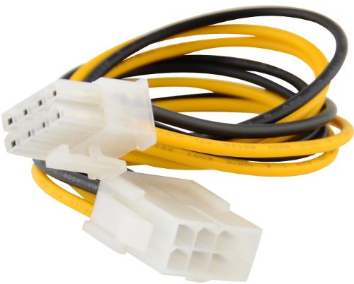 8-pin 12V ATX EPS Power Extension Cable Male to Female, 8 inch / 20 cm