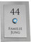 Edelstahl Klingelplatte Dakota XL Klingelschild mit LED Taster(LED blau) Gravur Klinge Türklingel