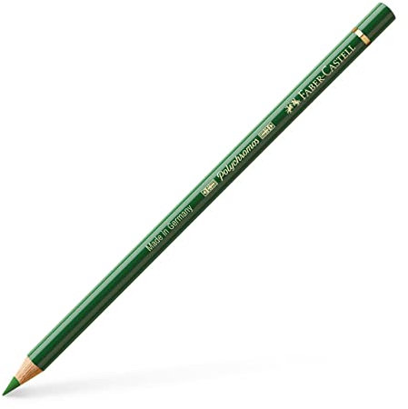 Faber-Castell Art & Graphic Polychromos Colour Pencil, (167), Permanent Green Olive, for Art, Craft, Drawing, Sketching, Home, School, University, Colouring