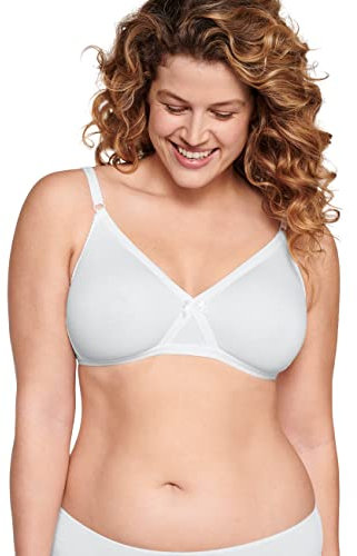 Naturana Women's Moulded Firm Control Soft Cup Bra, White (White), 40A