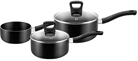Tefal Topfset, Aluminium, Black, compact