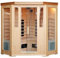 CONCEPT USINE | Cabina Sauna a infrarossi 3-4 posti in legno Hemlock | Calore a secco economico | Cromoterapia 5 lampade | 6 diffusori in ceramica + 2 carboni | stazione LCD | Radio Bluetooth | 2340W