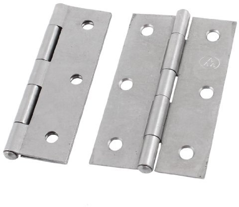 sourcing map Gray Metal 3 Holes Foldable Rotating Cabinet Door Hinge 3.5 Long 2 Pcs