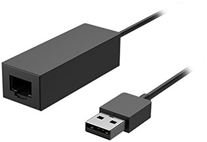 Microsoft Surface Ethernet-Adapter zu Netzwerkkarte, Ethernet- und USB-Anschluss, für Microsoft Surface 3, Surface Pro 3 und Surface Pro 4, schwarz