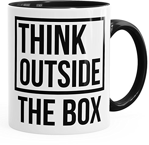 MoonWorks Tasse fürs Büro Think Outside The Box schwarz Unisize