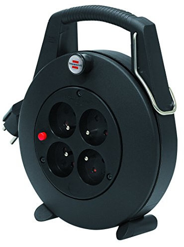 Brennenstuhl Enrouleur de câble domestique Confort-Line 5m, Fabrication Française 1102501 Noir