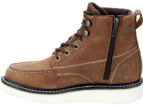 Harley-Davidson Men's Beau Leather Motorcycle Casual Wedge Boot, Brown, 8
