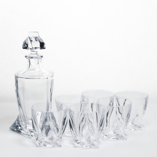 Quadro Juego de cristal con decantador y 6 vasos de whisky