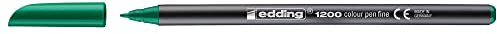 Edding Filzstift mit Faserspitze 1200, grün, Nr. 4, Rundspitze, 0,5 mm (10 Stück)