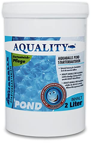 AQUALITY Gartenteich AQUABALLS Pond Starterbakterien (Optimale Dosierung - Millionen effektive Mikroorganismen und nützliche Starterbakterien), Inhalt:2 Liter
