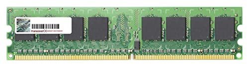 Transcend TS2GDDR2-6K - Memoria RAM PC2-5300, 2 GB da 1 GB, 2 Rank, Dual Channel, DDR2